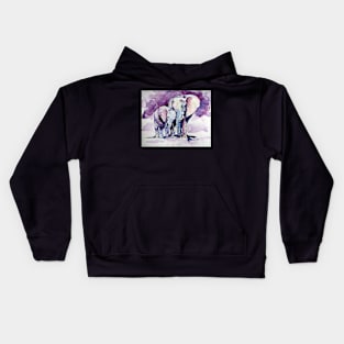 Elephant with baby Kids Hoodie